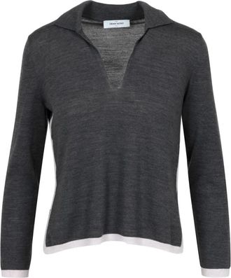 Gran Sasso Kasjmier Polo Trui Grijs - Dames - Cashmere truien - Grijs - M - Kasjmier - Truien & Vesten