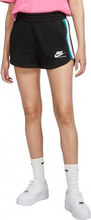 Nike Sportswear Heritage Fleece Shorts In Black Sail White