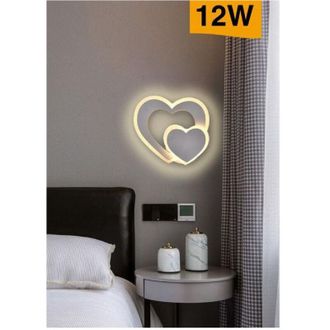 Trade Shop Trade Shop Traesio - Trade Shop - Applique Muro Led Interno Moderno Doppio Cuore 12 W Luce 3000k 4000k 6500k E83-b