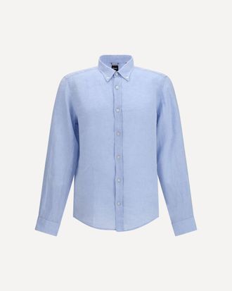 HUGO BOSS Regular-fit linen Shirt Male XL