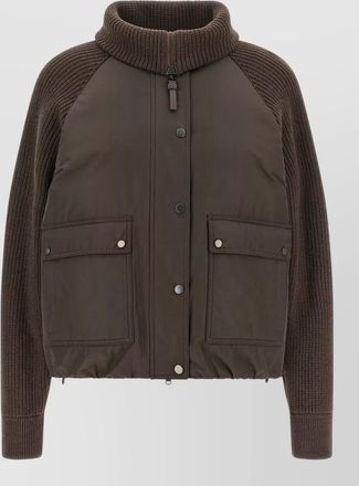 Brunello Cucinelli down cropped boxy-fit jacket