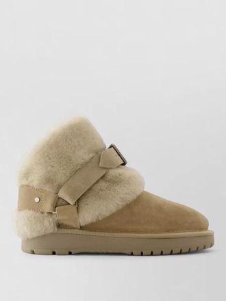 Burberry ankle leather boots buckle strap