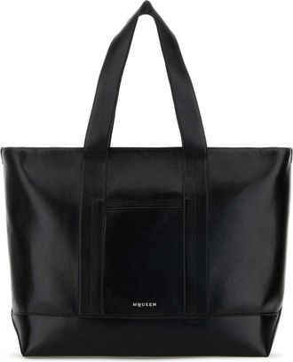 Alexander McQueen Black Leather Tote