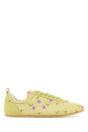 Jil Sander Yellow Lace Up Sneakers