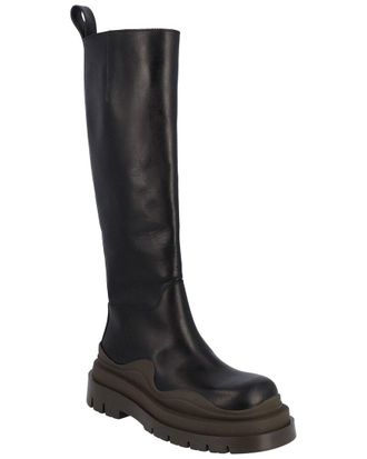 Bottega Veneta Womens Calfskin Leather Tire Knee-High Boot (Authentic Pre- Loved)