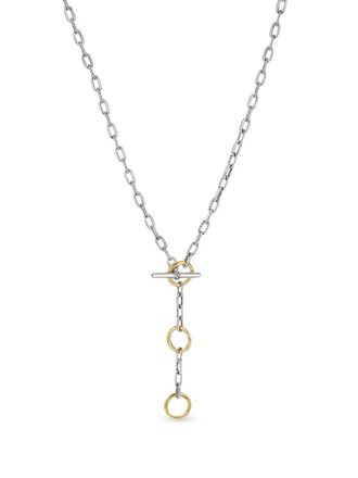David Yurman 18kt geelgouden en zilveren DY Madison schakelarmband