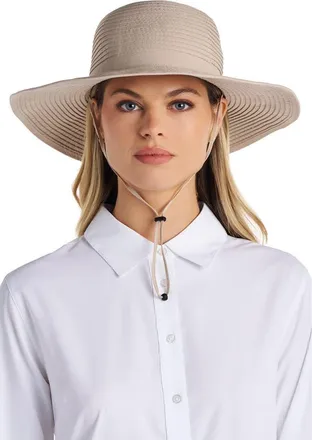 Coolibar Womens Shelly Lightweight Travel Hat, UPF 50+ Sun Protection in Tan at Nordstrom