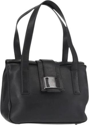 Ferragamo Tweedehands leren handtassen - Dames - Vintage Handtas - Zwart - ONE Size - Vintage