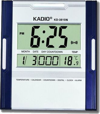 Trade Shop Trade Shop - Reloj Despertador Con Term&oacute;metro Y Fecha Para Pared, Mesa, Pantalla Lcd Kd-3810n