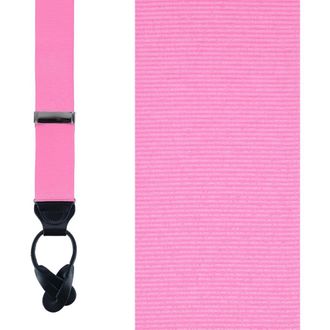 Trafalgar Store Phoenix 38mm Grosgrain Non Stretch Ribbon Button End Suspenders in Dark Pink at Nordstrom