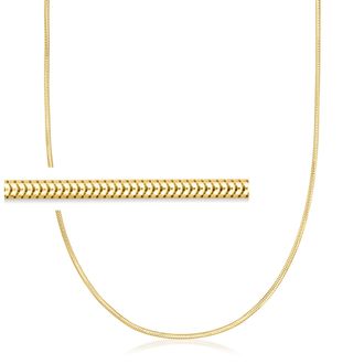 RS Pure by Ross-Simons Italian 1.9mm 18kt Gold Over Sterling Snake-Chain Necklace