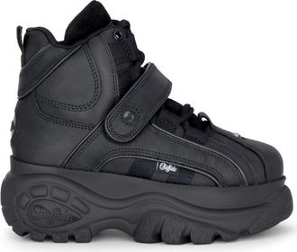 Buffalo 1348-14 2.0 - Womens Black Calf Leather High Platform Boots