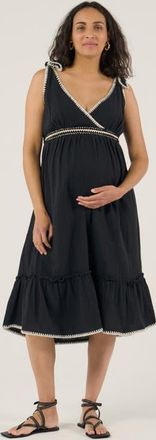 Cache Coeur Maternity and Nursing Behemian Midi Dress Gaia in Black at Nordstrom, Size Xx-Large