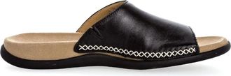Gabor Zwarte leren slippers voor vrouwen - Dames - Sandalen - Zwart - 41 EU - Su&egrave;de - Schoenen