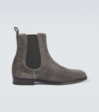 [MANOLO BLAHNIK]DILDI チェルシーブーツ ヒール10.5㎝ スエード Manolo Blahnik - Dildi velvet Chelsea boots 70mm Black