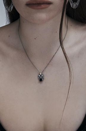 Disturbia Querida Sterling Silver Dragon Necklace at Nordstrom