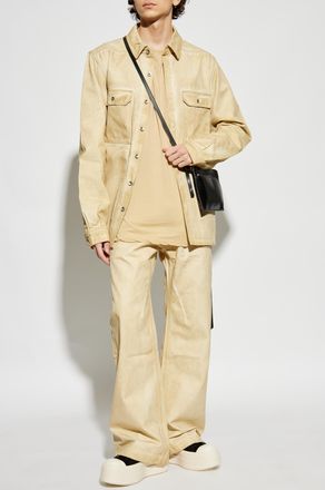 Rick Owens Cotton T-shirt, Mens, Beige