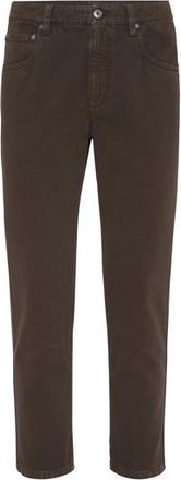 Brunello Cucinelli Straight five-pocket trousers in Chocolate at Nordstrom, Size 46 It