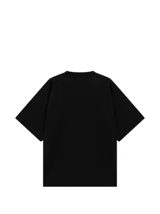 Balenciaga Printed Cotton T-shirt - Black