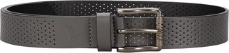 Nike Mens Perforated Leather Belt in Grey | 180180-050