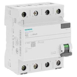 SIEMENS Interruptor Diferencial Tetrapolar Blanco 63a 30ma