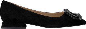 Alma En Pena Platte schoen vierkant ornament - Dames - Ballerinas - Zwart - 39 EU - Schoenen