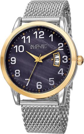August Steiner Mens Stainless Steel Watch