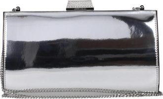 Jimmy Choo London Elegante leren clutch - Dames - Clutches - Grijs - ONE Size - Leer - Tassen