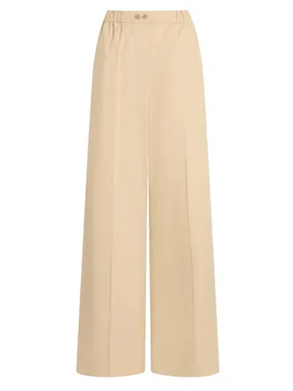 Patou Beige Relaxed Elasticated Pants