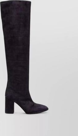 Le Silla suede leather croc-effect ankle boots