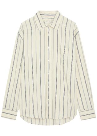 GANT Striped Cotton-poplin Shirt - White - XL