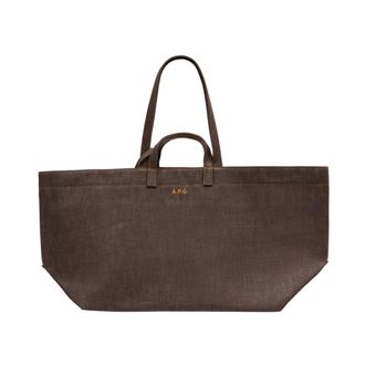 A.P.C. Le Drummer Shopper Bag - unisex - A.P.C. - Shopping Bags - Brown - ONE SIZE - Bags