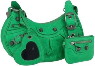 Balenciaga Pre-owned Vintage Portemonnee - unisex - Vintage Accessoires - Groen - ONE Size - Leer - Vintage