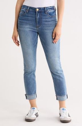 Kut from the Kloth Frayed Crop Slim Straight Leg Jeans in Global W/Medium at Nordstrom Rack, Size 00