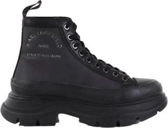 Karl Lagerfeld Luna Lace-Up Boots - Heren - Veterlaarzen - Zwart - 41 EU - Leer - Schoenen