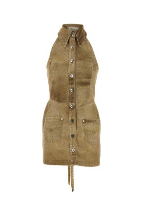 Blumarine Printed Denim Mini Dress