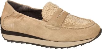 Softwaves Schoenen, Dames, Beige, 38 EU, Leer, Delsie Penny Loafers