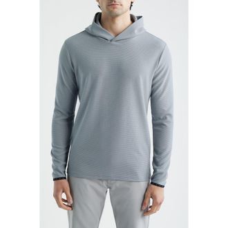 Greyson Traverse Waffle Hoodie in Pacific Fog at Nordstrom, Size Xx-Large