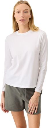 Pact Organic Cotton Womens Softspun Essential Crewneck Long Sleeve Tee in White at Nordstrom, Size Xx-Large