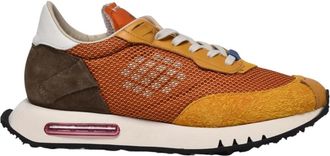 Bepositive Space Race Sneakers - Heren - Sneakers - Oranje - 44 EU - Leer - Schoenen