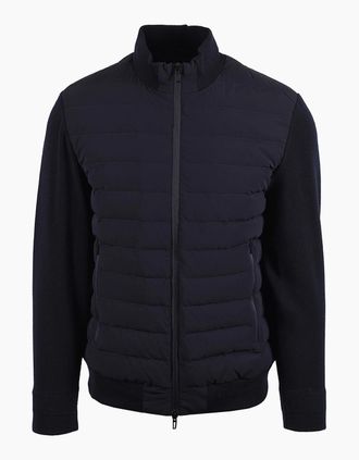 Emporio Armani Mens EMPORIO ARMANI DOWN MIX MEDIA JACKET NAVY - Size: 44