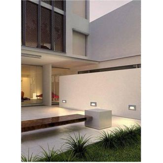 Trade Shop Trade Shop - Segnapasso A Led 3w Grigio Faretto Applique Luce Fredda Calda Naturale Ip65 Es49