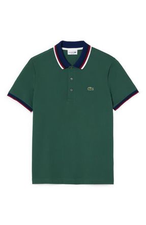 Lacoste Regular Fit Stretch Piqu&eacute; Polo in Sequoia at Nordstrom, Size 8