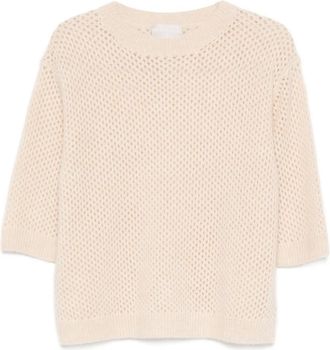 Hemisphere Maglione in maglia traforata - Toni neutri