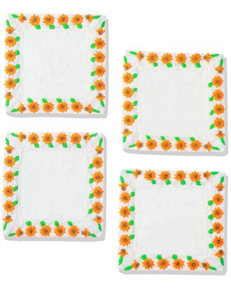 Tiramisu Set Of 4 The Marigold Beaded Cocktail Napkins