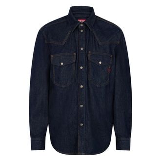 Diesel Denim Shirts, male, Blue, Size: 2XL D-Ocean Denim Shirt