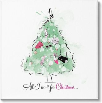 Stupell Industries All I Want For Christmas Fashion By Alison Petrie Wall Art
