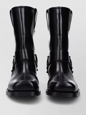 Valentino Garavani leather studded mid-calf boots
