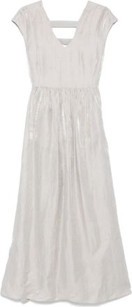 Emporio Armani Abito lungo con scollo a V - Grigio