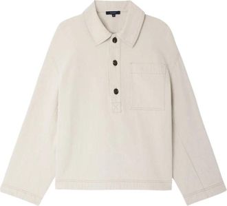 SOEUR Austin Denim Oversized Shirt - Dames - Polos - Wit - M - Denim - Tops